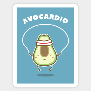 Avocardio funny fitness pun Sticker